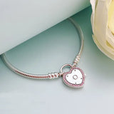 925 Silver Pan Bracelet Heart-shaped Chain Pan Bracelet