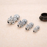 Vintage Sterling Silver Pixiu Beads Fengshui Wealth