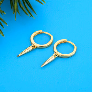 925 Silver Punk Style Rivet Hoop Earring for Women