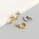 925 Silver Snake Eye Hoop Earring for Women
