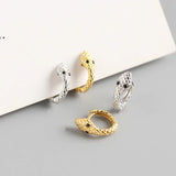 925 Silver Snake Eye Hoop Earring for Women