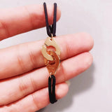 925 Silver R15 Handcuffs Bracelet on Cord Menottes Gift