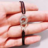 925 Silver R15 Handcuffs Bracelet on Cord Menottes Gift