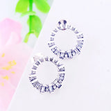 925 Silver Zirconia Stone Stud Earring Brinco Pendientes