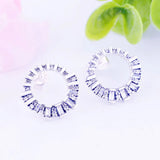 925 Silver Zirconia Stone Stud Earring Brinco Pendientes