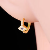 925 Silver Evil Eye Zirconia Hoop Earrings for Women
