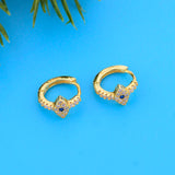 925 Silver Evil Eye Zirconia Hoop Earrings for Women