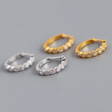 925 Silver Zirconia Hoop Earring for Women Party Wear