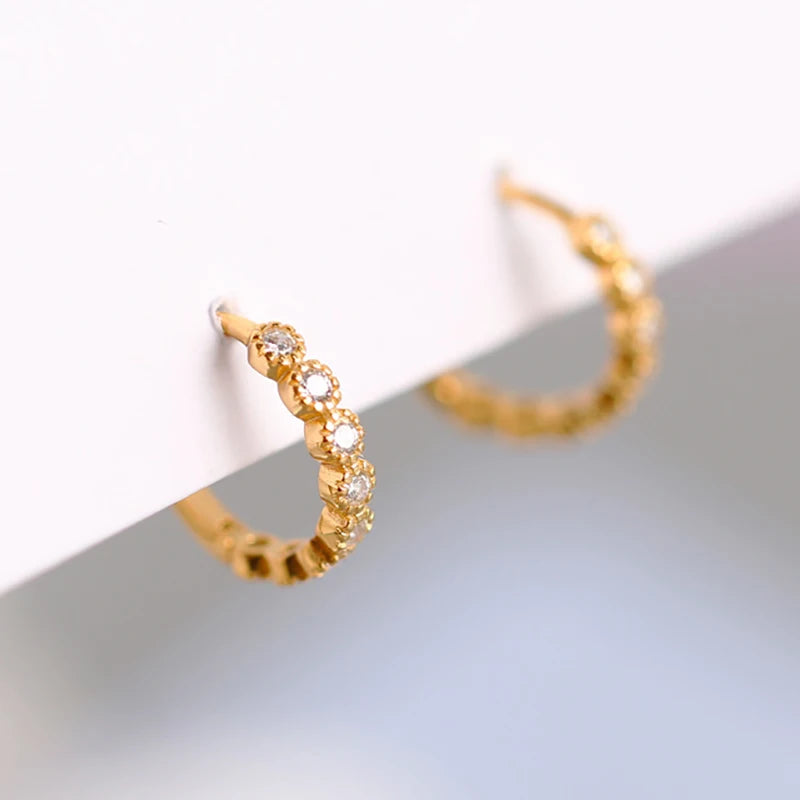 925 Silver Zirconia Hoop Earring for Women Party Wear