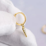 925 Silver Pizza Triangle Piercing Hoop Earring