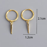 925 Silver Pizza Triangle Piercing Hoop Earring