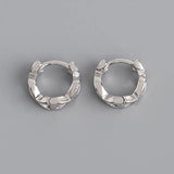 925 Silver Round Golden Infinity Forever Love Number Circle Pierce Hoop Earring