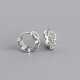 925 Silver Infinity Love Zirconia Hoop Earring