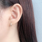 925 Silver Infinity Love Zirconia Hoop Earring