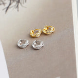 925 Silver Infinity Love Zirconia Hoop Earring