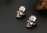 925 Silver Skull Bead Pendant Hiphop Rock Jewelry