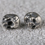 925 Silver Skull Beads Sterling Skeleton Loose Beads DIY Bracelet Punk Jewelry