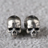 925 Silver Skull Beads Sterling Skeleton Loose Beads DIY Bracelet Punk Jewelry