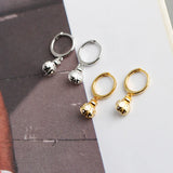 925 Silver Ladybug Zircon Piercing Hoop Earrings