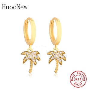 925 Silver Palm Tree Hoop Earring for Women