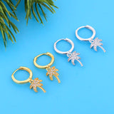925 Silver Palm Tree Hoop Earring for Women