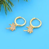 925 Silver Palm Tree Hoop Earring for Women