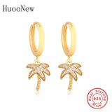 925 Silver Palm Tree Hoop Earring for Women