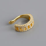 925 Silver CZ Ear Cuff Single Hoop Earring For Women