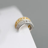 925 Silver CZ Ear Cuff Single Hoop Earring For Women