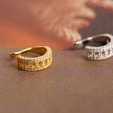 925 Silver CZ Ear Cuff Single Hoop Earring For Women