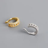 925 Silver CZ Ear Cuff Single Hoop Earring For Women