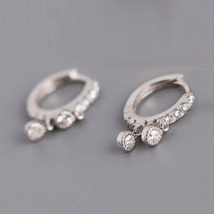 925 Silver Zirconia Hoop Earring for Women