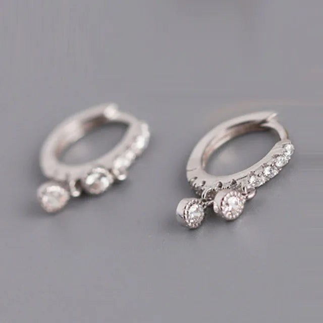 925 Silver Zirconia Hoop Earring for Women