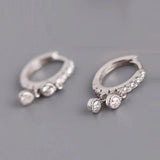 925 Silver Zirconia Hoop Earring for Women