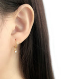925 Silver Small Round Zirconia Hoop Earring For Women