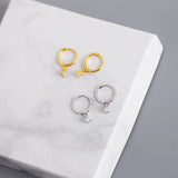 925 Silver Small Round Zirconia Hoop Earring For Women