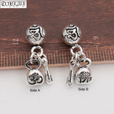 925 Silver Tibetan Charm Vintage 925 Sterling Buddhist Jewelry Charm