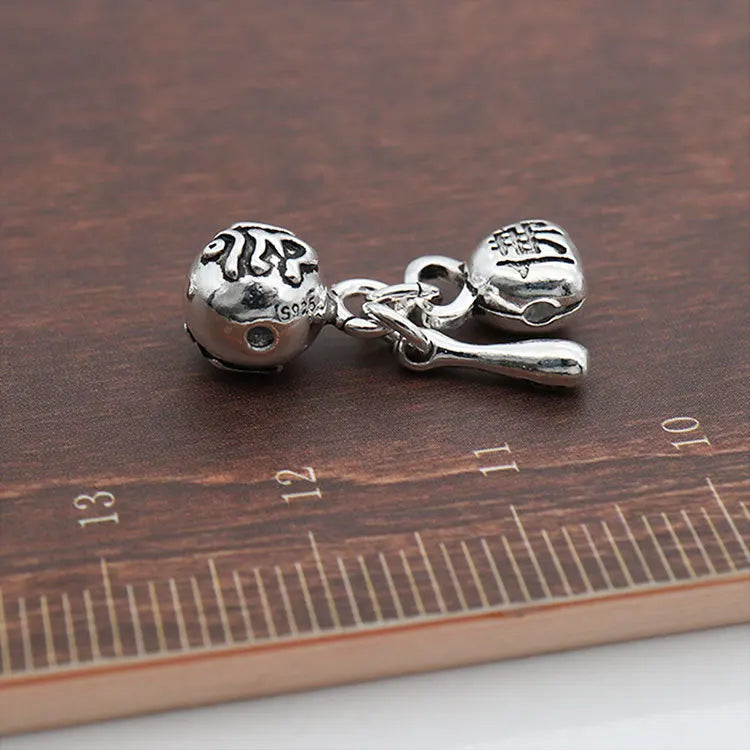925 Silver Tibetan Charm Vintage 925 Sterling Buddhist Jewelry Charm