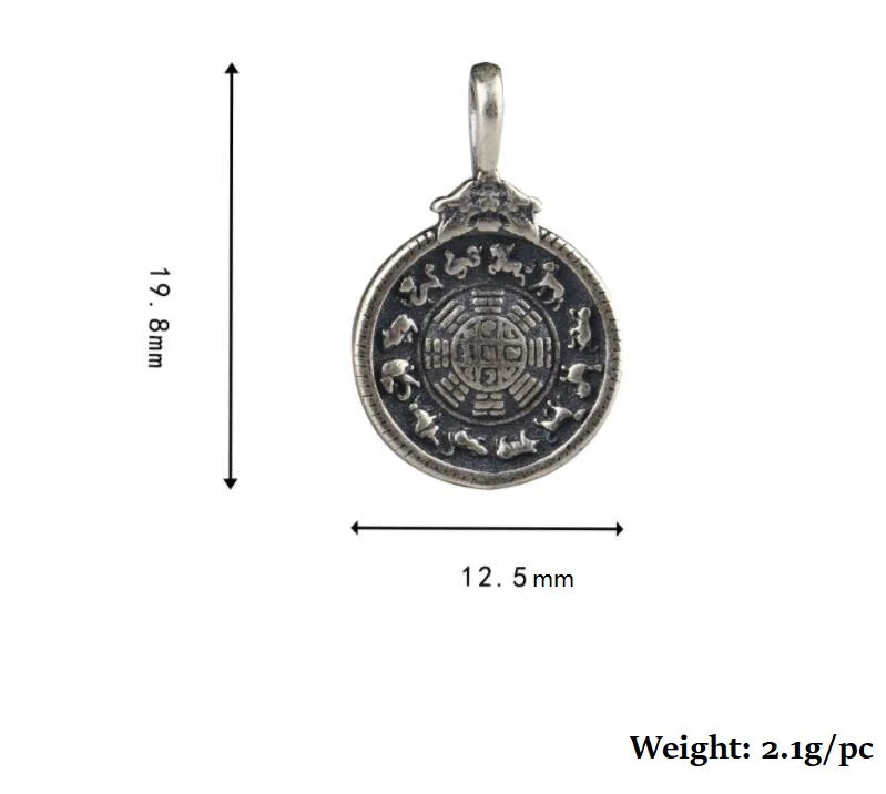 925 Silver Tibetan Nine Directions Pendant