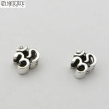 925 Silver Tibetan OM Beads Sterling Silver Buddhist OM Jewelry Beads