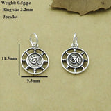 925 Silver Tibetan OM Charm DIY Bracelet Charm