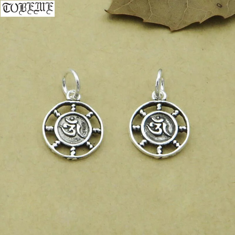925 Silver Tibetan OM Charm DIY Bracelet Charm
