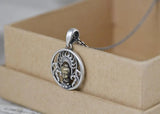 925 Silver Tibetan Buddha Statue Pendant