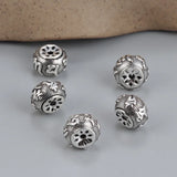 925 Silver Tibetan Six Words Beads DIY Buddhist OM Loose Bead