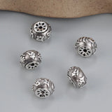 925 Silver Tibetan Six Words Beads DIY Buddhist OM Loose Bead