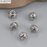 925 Silver Tibetan Six Words Beads DIY Buddhist OM Loose Bead