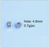 925 Silver Tibetan Six Words Large Hole Beads