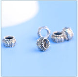 925 Silver Tibetan Six Words Large Hole Beads
