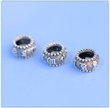 925 Silver Tibetan Six Words Large Hole Beads