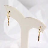 925 Silver Multicolor Zirconia Hoop Earring Delicate Ear Oorbellen